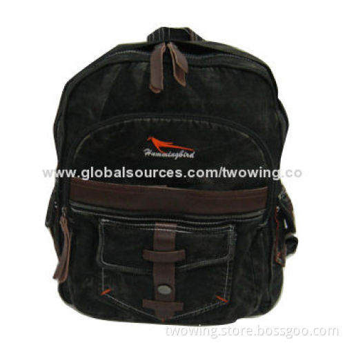 Backpack with cotton canvas